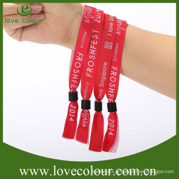 Braceletes de tecido personalizado wristbands tecido para o evento